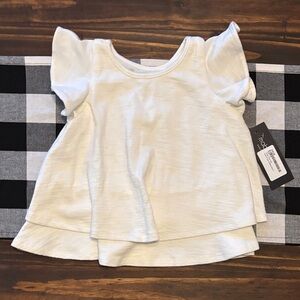 Mabel + Honey cream ruffle top 7 new with tags